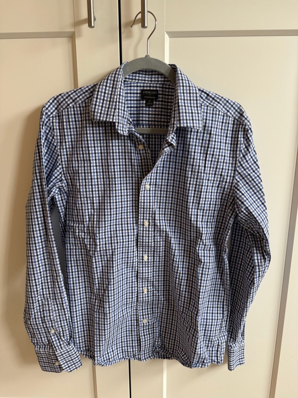 Crewcuts Blue and White Gingham Dress Shirt